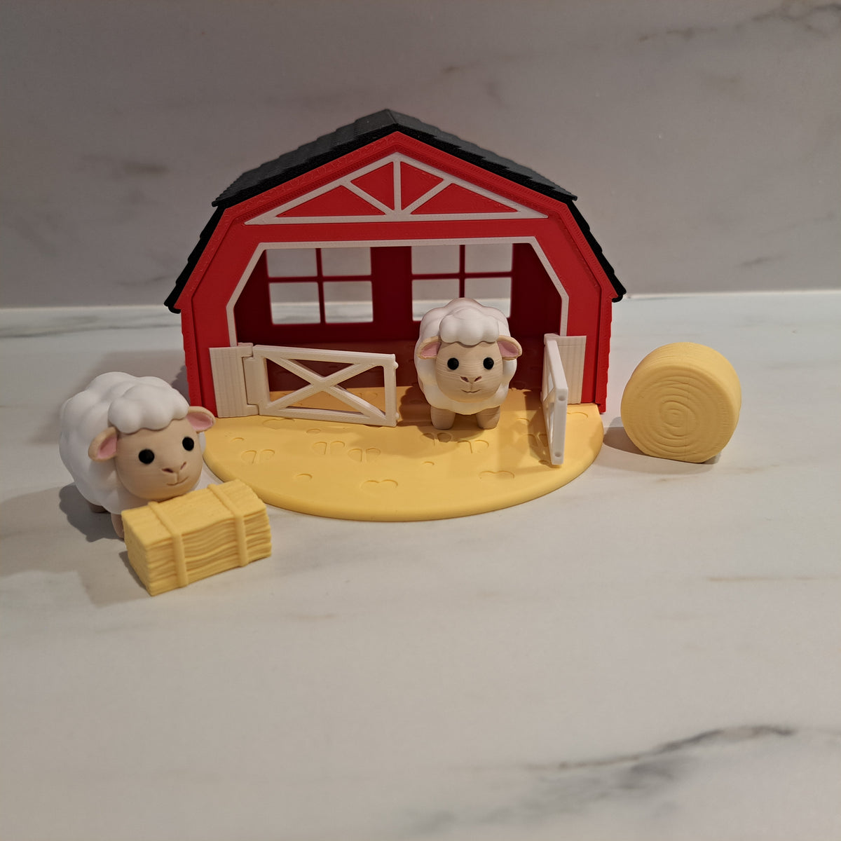 Hus med får