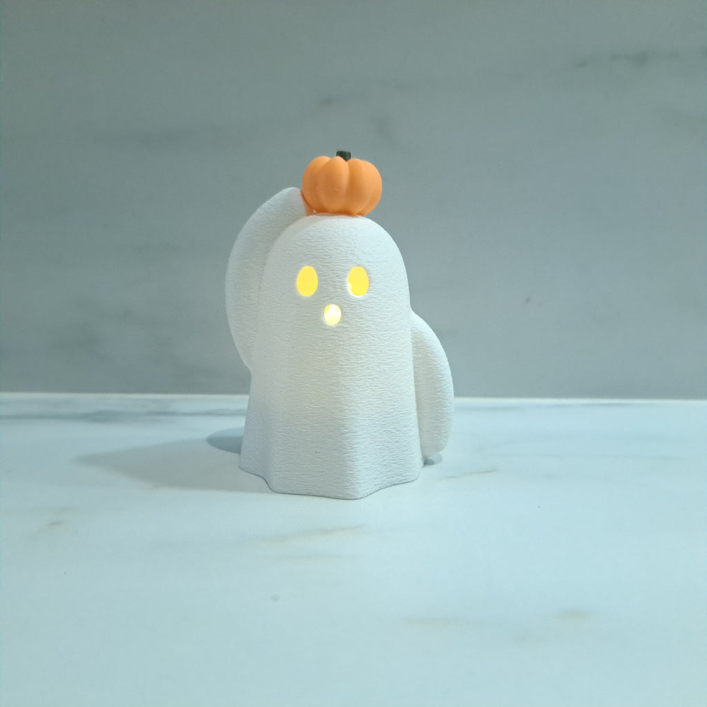 Spöke med pumpa - ledljushållare